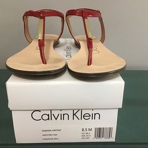Calvin Klein red sandals